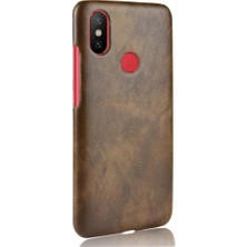 Mays Shop Retro Durumda Xiaomi Mi A2 /mi 6x Uyumluluk Lychee Desen Anti Retro (Yurt Dışından)