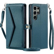 Mays Shop Cüzdan Crossbody Kılıf Samsung Galaxy S24 Ultra Fermuar Faturaları Yuvası Rfıd (Yurt Dışından)