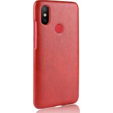 Mays Shop Retro Durumda Xiaomi Mi A2 /mi 6x Uyumluluk Lychee Desen Anti Retro (Yurt Dışından)