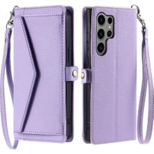 Mays Shop Cüzdan Crossbody Kılıf Samsung Galaxy S24 Ultra Fermuar Faturaları Yuvası Rfıd (Yurt Dışından)