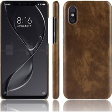 Mays Shop Retro Kılıf Için Xiaomi Mi 8 Pro Lychee Desen Koruyucu Kapak Retro Anti (Yurt Dışından)