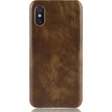 Mays Shop Retro Kılıf Için Xiaomi Mi 8 Pro Lychee Desen Koruyucu Kapak Retro Anti (Yurt Dışından)