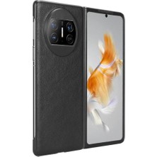 Mays Shop Huawei Mate X3 Lychee Desen Uyumluluk Koruyucu Için Retro Kılıf (Yurt Dışından)