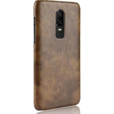 Mays Shop Oneplus 6 Için Retro Kılıf Retro Uyumluluk Koruyucu Kapak Lychee Anti (Yurt Dışından)