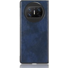 Mays Shop Huawei Mate X3 Lychee Desen Uyumluluk Koruyucu Için Retro Kılıf (Yurt Dışından)