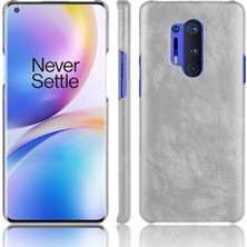 Mays Shop Oneplus 8 Için Retro Durumda Pro Lychee Desen Uyumluluk Retro Koruyucu (Yurt Dışından)