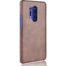 Mays Shop Oneplus 8 Için Retro Durumda Pro Lychee Desen Uyumluluk Retro Koruyucu (Yurt Dışından)