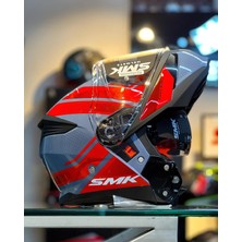 Smk Gullwing Supertour Kırmızı Çeneden Açılır Kask