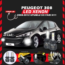 Peugeot 308 2008-2012 Sis Farı Uyumlu Şimşek Etkili LED Xenon Premium Series H1