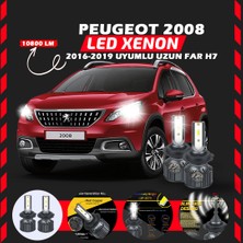 Peugeot 2008 2016-2019 Uzun Far Uyumlu Şimşek Etkili LED Xenon Premium Series H7