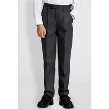 Yakamel Erkek Genç Boy Esnek Kumaş Dokuma Okul Pantolon