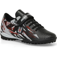 Kinetix Estes 4pr Bjk Tf Çocuk Halısaha Ayakkabısı-Siyah-Beyaz-Kırmızı