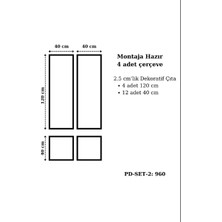 Pazar Dolu Montaja Hazır 4 Adet Çerçeve 2,5 Cmlik (Pd-Set-2: 960)