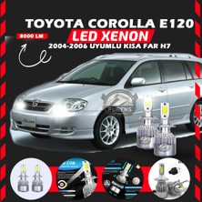 Toyota Corolla E120 2004-2006 Kısa Far Uyumlu Şimşek Etkili LED Xenon Performance Series H7