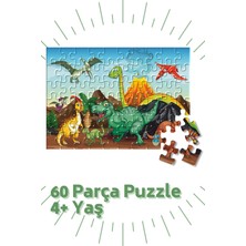 Bonkido 60 Parça 4+Yaş Puzzle "dinozorlar" Puzzle Ebat 34X48CM BON8125