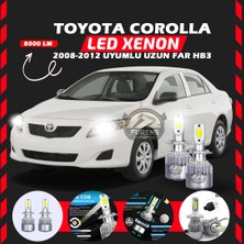 Toyota Corolla 2008-2012 Uzun Far Uyumlu Şimşek Etkili LED Xenon Performance Series Hb3