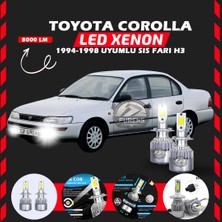 Toyota Corolla Efsane Kasa Sis Farı Uyumlu Şimşek Etkili LED Xenon Performance Series H3