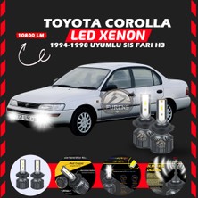 Toyota Corolla Efsane Kasa Sis Farı Uyumlu Şimşek Etkili LED Xenon Premium Series H3