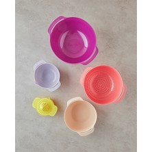 Mix Me Plastik 5 Parça Karıştırma Kabı 32 cm Renkli