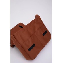 The Voler Düz Postacı Model 3 Bölmeli Askılı Günlük Unisex Kol ve Omuz Çantası