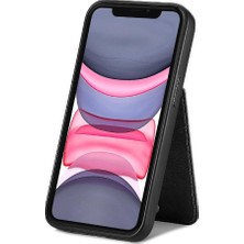 Bdt Shop IPhone 11 Için Kılıf Cüzdan Crad Yuvası Fermuar Standı Manyetik Araç Montaj (Yurt Dışından)