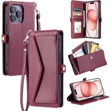 Bdt Shop Cüzdan Crossbody Durumda IPhone 16 Pro Max Kart Tutucu Için Rfıd Engelleme (Yurt Dışından)