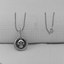 Takıhan Kurukafa Yılan Tasarımlı 925 Ayar Gümüş Kolye