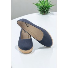 Yd Shoes 7cm Dolgu Topuk Keten Espadril