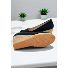 Yd Shoes 7cm Dolgu Topuk Keten Espadril