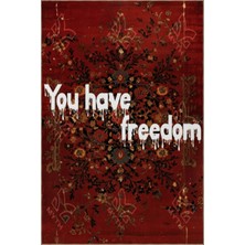 Rugs Modern Written Koleksiyonu Aşkı Kurtar Yazılı Desenli Kreatif Modern Dekoratif Halı 12