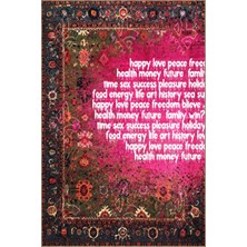 Rugs Modern Written Koleksiyonu Çiçek Motifleri Desenli Kreatif Modern Dekoratif Halı 03