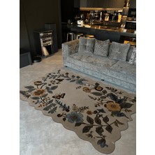 Rugs Modern Shape Koleksiyonu Çok Renkli Floral Tema Çiçek Desenli Kreatif Modern Dekoratif Halı 06