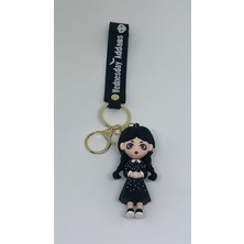 By Semra Wednesday Addams Figür Slikon Anahtarlık ve Çanta Aksesuarı