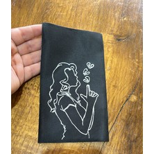 Gönülden Tasarım Deri Üzeri Kadın Süliet Arma Dikiş Aplike 18X10 cm