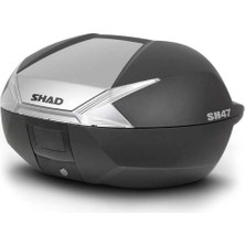 Shad SH-47 47 Lt Arka Çanta Titanium Kapaklı Motorsiklet Aksesuarı Uyumlu ve Pratik