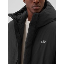 Gap Erkek Siyah Geri Dönüştürülmüş Gap Logo Puffer Şişme Mont