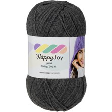 Kürkçü Han Happy Joy 100GR 300M El Örgü Ipi Koyu Gri Melanj HJ049