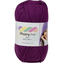 Kürkçü Han Happy Joy 100GR 300M El Örgü Ipi Koyu Mor HJ063