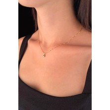 Fiyonk Kuyumculuk 14 Ayar Altın Küp Zincir Kalp Kolye