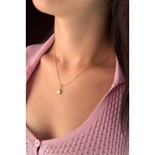 Fiyonk Kuyumculuk 14 Ayar Altın İpek Zincir Yıldız Kolye