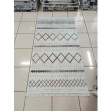 Armones Home 80 x 150 cm Makinada Yıkanabilir Dijital Baskı Kaymaz  Dot Taban 3,5mm Süngerli Halı