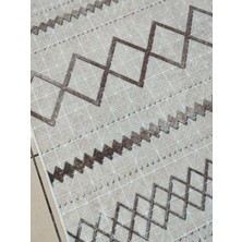 Armones Home 80 x 150 cm Makinada Yıkanabilir Dijital Baskı Kaymaz  Dot Taban 3,5mm Süngerli Halı
