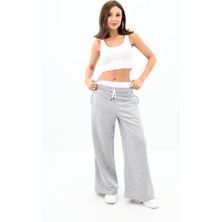 Koza Kadın Ispanyol Paça Yüksek Bel Eşofman Altı 6236-24