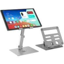 Fogy iPad Pro 11 2024 M4 Çipli Tablet Standı Kademeli Ayarlanabilir 360 Dönebilen Stand