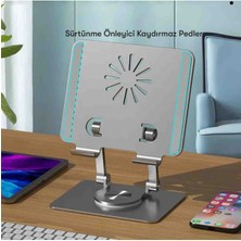 Fogy iPad Standı Metal Protatif Masaüstü 360 Derece Ayarlanabilir Stand