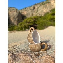 Kabile El Yapımı Seramik Coconut Kupa Yaz Konsept Fincan
