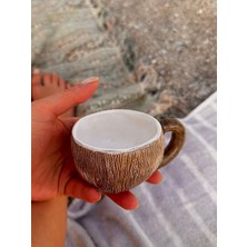 Kabile El Yapımı Seramik Coconut Kupa Yaz Konsept Fincan
