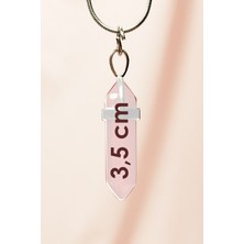 Kornea Store Safir Doğal Taşı Zincirli El Yapımı Tasarımlı Kolye Uç: 3,5 cm Zincir: 20 cm Kutulu