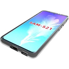 ZORE Samsung Galaxy S21 Kılıf Süper Silikon Kapak-Renksiz