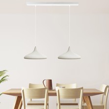 Bamyum Ikili Champion Dokulu Açık Krem Sarkıt Lamba Yemek Masası Oturma Odası Mutfak Salon Otel Café